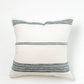 Creative Women - 18" Aden Cotton Throw Pillow Cover: Natural with Navy