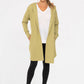 Open Front Longline Hoodie Cardigan: NATURAL