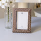 Devanie At Home - Wood scallop photo frame for 4x6 pic, espresso - 17025