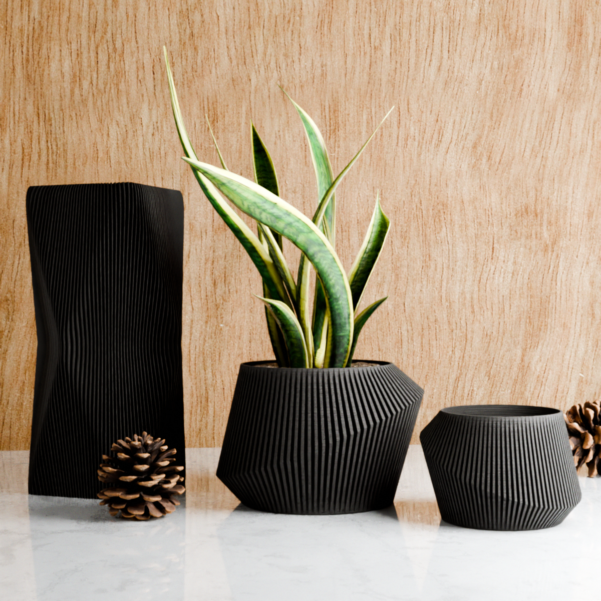 Modern Indoor Planter | Midnight Black / 6 Inches
