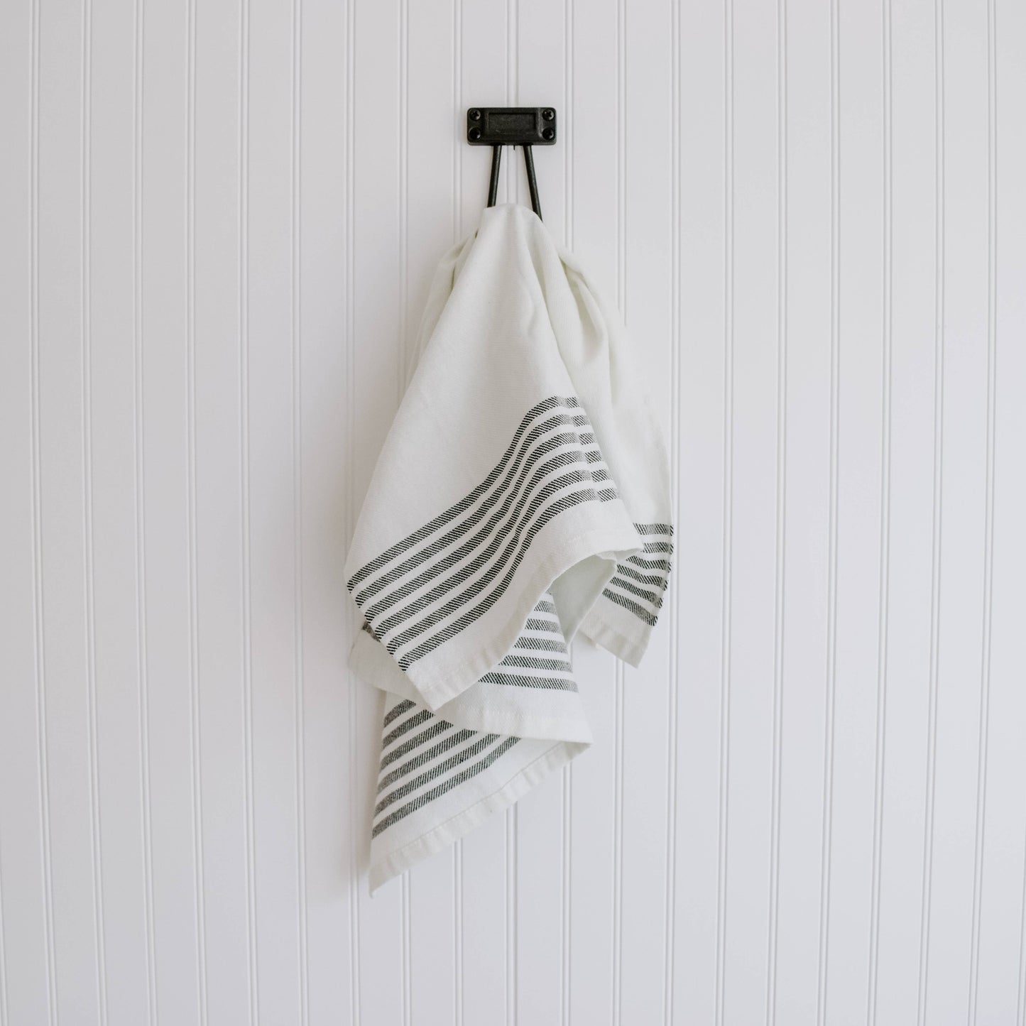 Striped Hand Towel, 6 Black Stripes