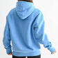 Cotton Blend Drop Shoulder Hoodie: HALOGEN BLUE