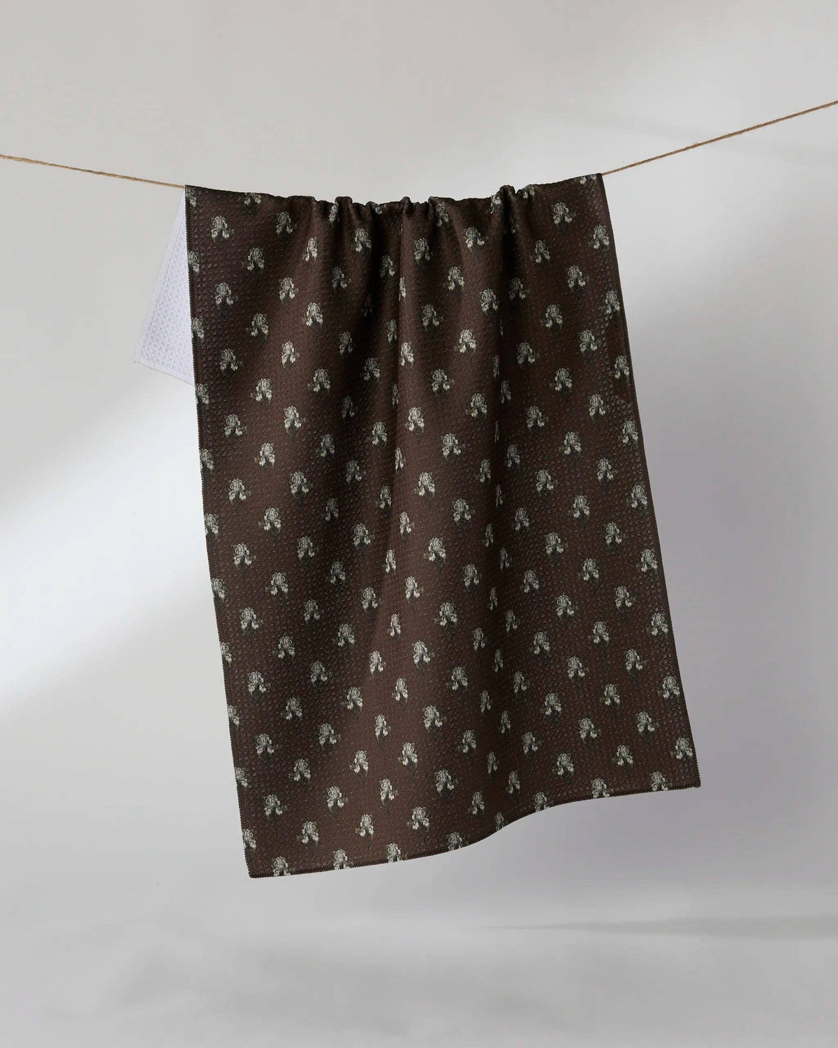 Geometry - Foraged Tea Towel: White
