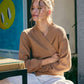 in february - EVERYDAY ESEENTIAL EASY LAYERING BALLOON SLV WAFFLE CARDIGAN: ROSEWOOD / M