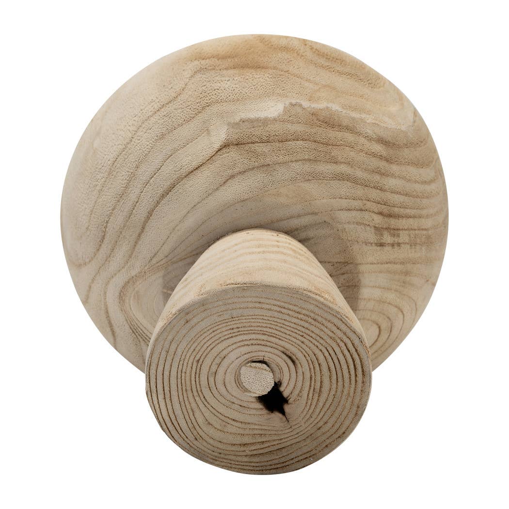 Sagebrook Home - Bowl - Brown Paulownia Wood with Pedestal Base, 8 in.