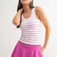 Classic Seamless Ribbed Tank Top: BLACK