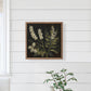 White Floral Prints On Black: 8x8