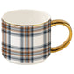 Mug: Orange Navy Plaid Coffee Mug