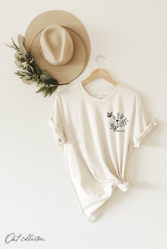 WILDFLOWERS GROW Graphic T-shirt: Vintage White