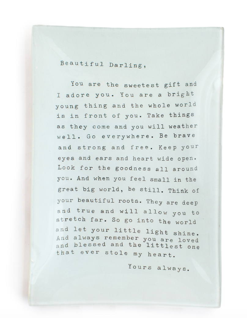 Letter For Sophie Large Rectangle Decoupage Plate