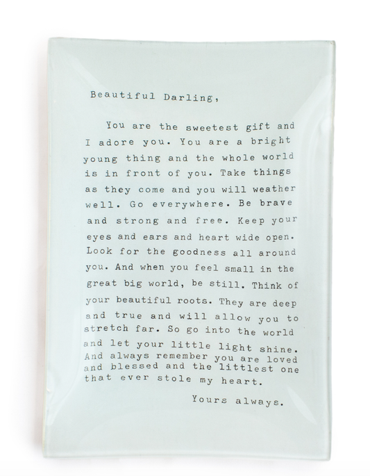 Letter For Sophie Large Rectangle Decoupage Plate