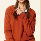 La Miel - JBS3122-V-neck Long Sleeve Lightweight Knit Top Christmas: Apple Green / L