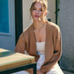 in february - EVERYDAY ESEENTIAL EASY LAYERING BALLOON SLV WAFFLE CARDIGAN: ROSEWOOD / S