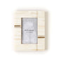 Matr Boomie Fair Trade - Mukhendu 4x6 Cream Picture Frame - Carved Bone, Brass Bar