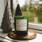 Candle: Happy Holidays 15 oz Soy Candle, Matte Jar-