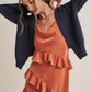 in february - EVERYDAY ESEENTIAL EASY LAYERING BALLOON SLV WAFFLE CARDIGAN: CAMEL / S