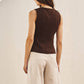 Linen Blend Belted Bermuda Shorts: WHITE