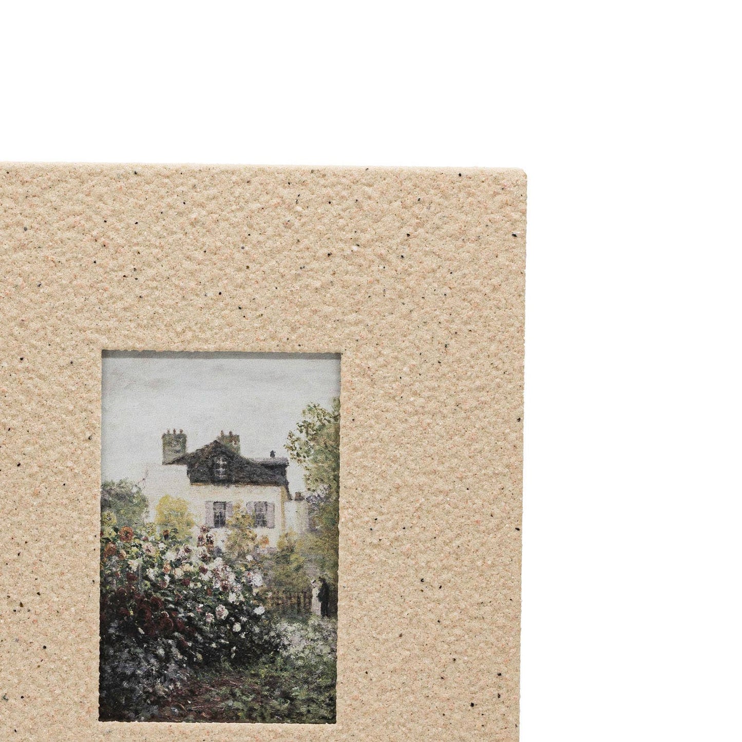 Foreside Home & Garden - 4x6 Photo Sonia Textured Picture Frame Metal Beige