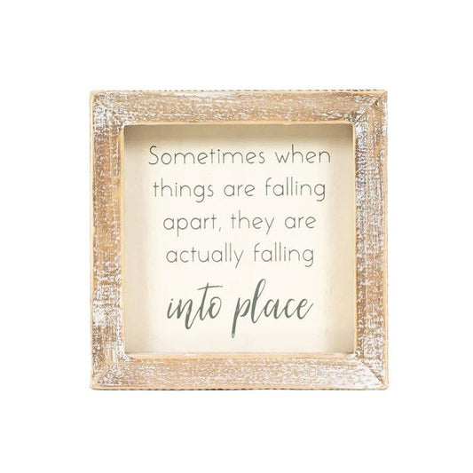 Wood Frame Sign: INTO PLACE 5x5