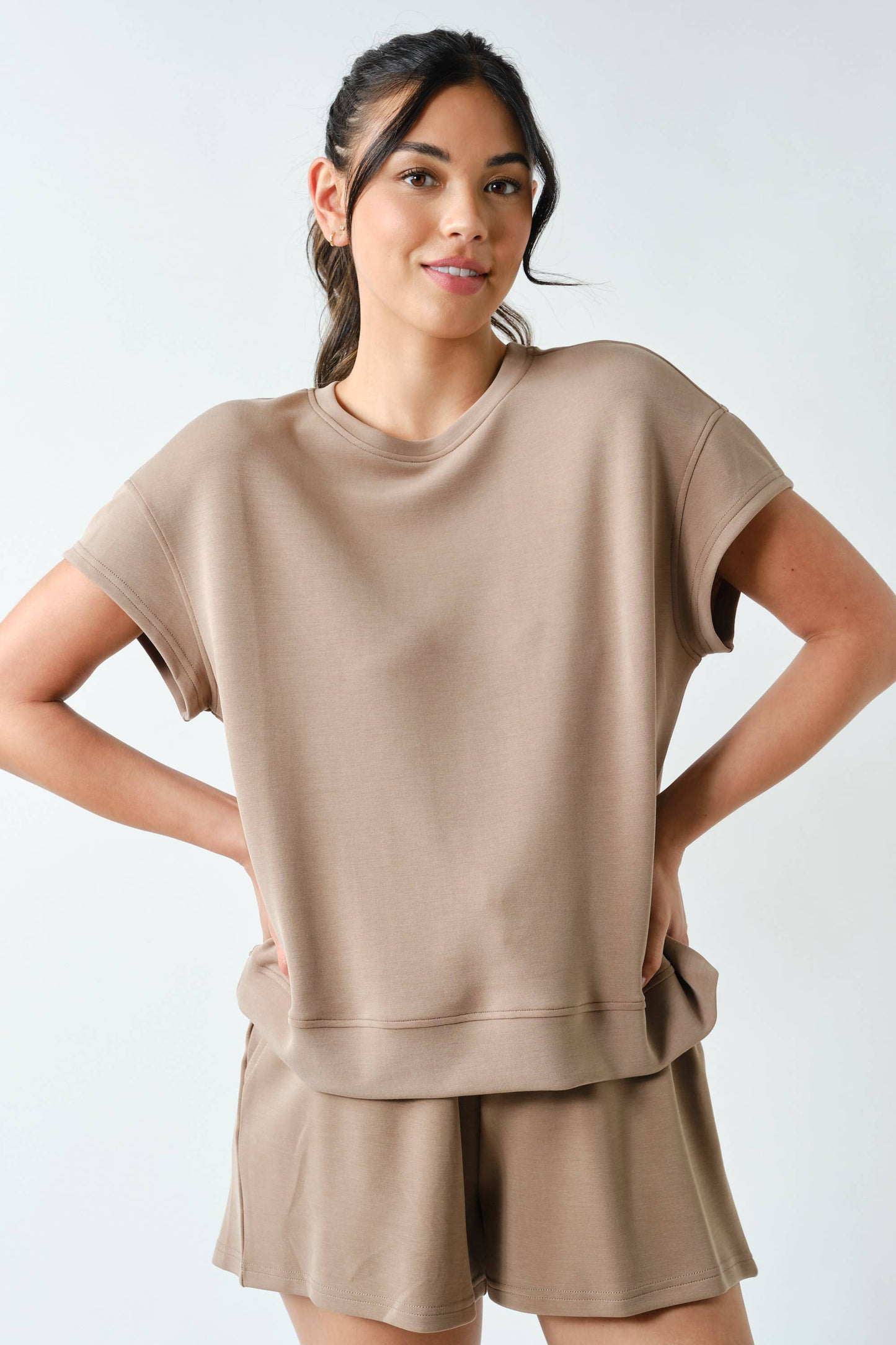 Mono B - Laguna CloudScape Short Set: SILKEN TAUPE / 2:2:2 (S : M : L)