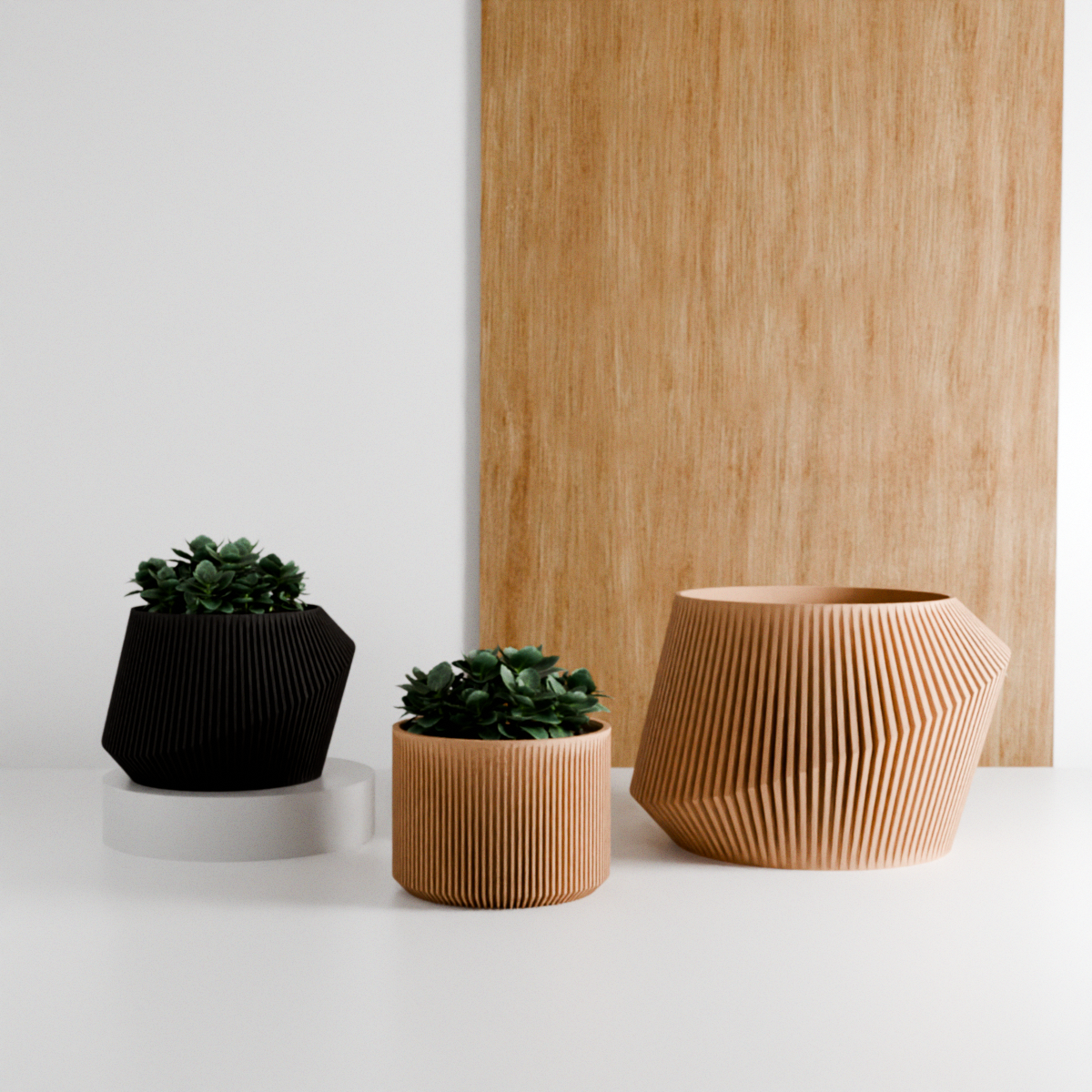 Modern Indoor Planter | Midnight Black / 6 Inches