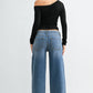 Just USA Jeans - Low Rise Baggy Wide Leg - MEDIUM DENIM - JP243: 12