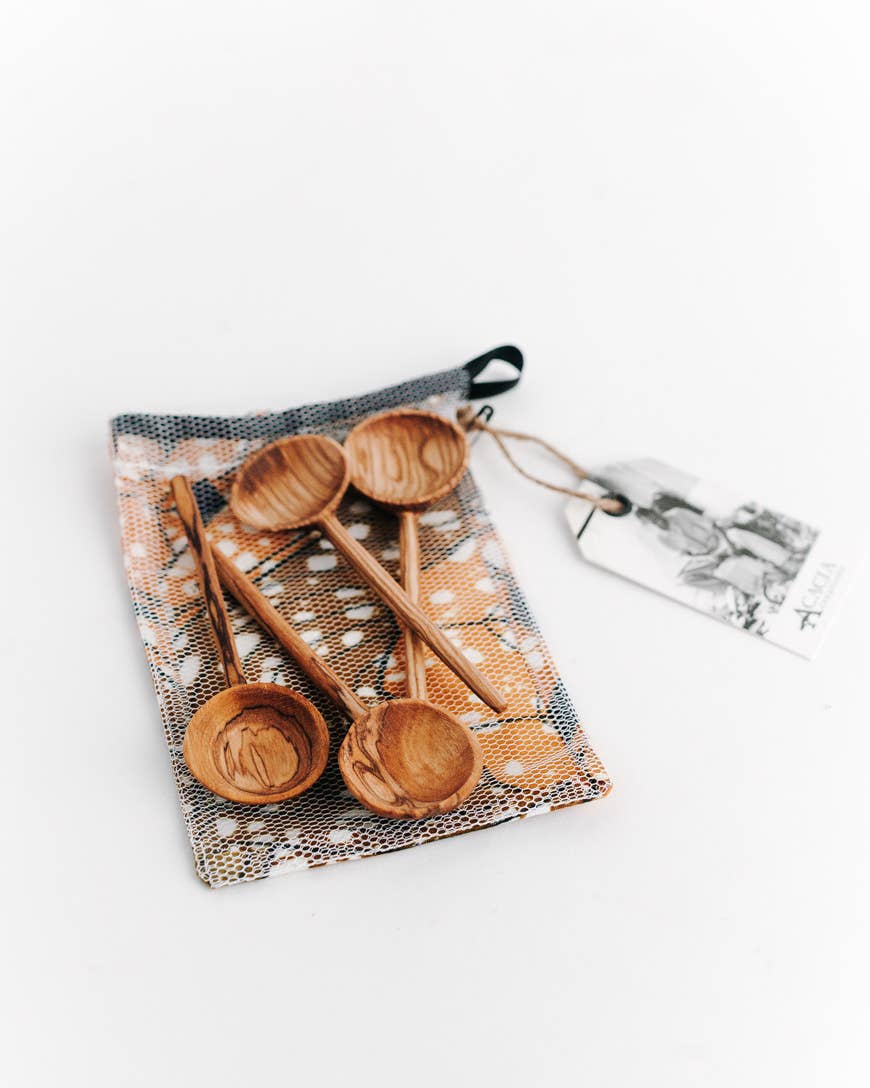 Creative Women - Olive Wood Condiment Spoons | Set of 4