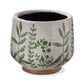 Foliage Footed Planter Large - Green
