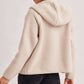 Bluivy - SOFT SHERPA FLEECE ZIPPER FRONT HOODIE JACKET: WINE / M