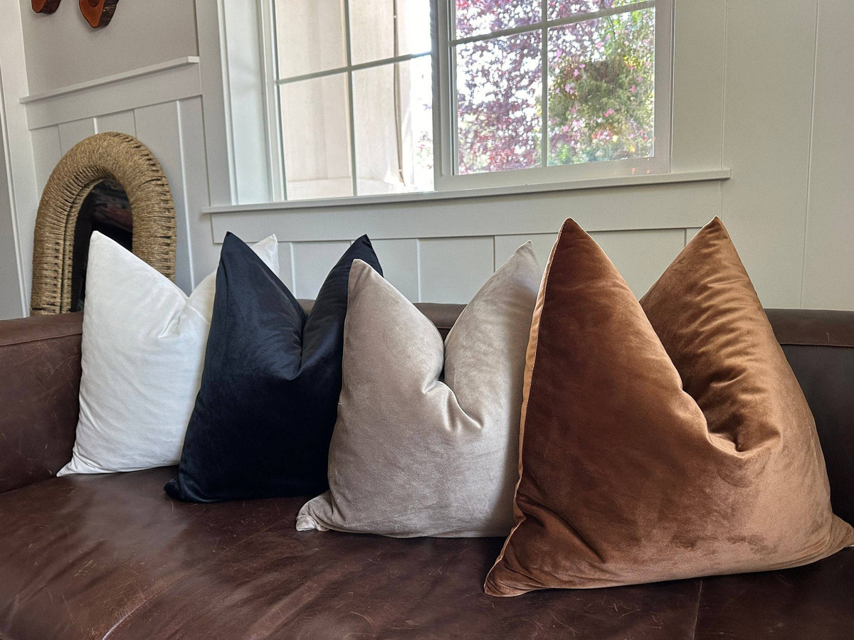 Rennah Collective - Cinnamon Velvet Pillow Cover: 22x22 Cover Only