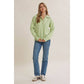 in february - MORNING LIGHT UPLIFTING SOFT PASTEL POLO SWEATER TOP: BUTTER YELLOW / L