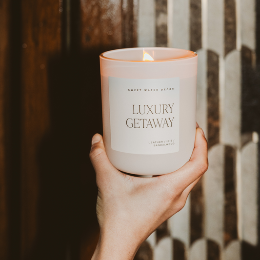 Candle: Luxury Getaway 15 oz Soy Candle, Matte Jar