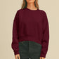 Honestee - Blank Short Cropped Long Sleeve Sweatshirt: MUSTARD / XL