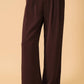 Sunday Edition by LE LIS - HIGH WAIST WIDE LEG PLEATED TROUSERS: ESPRESSO / L