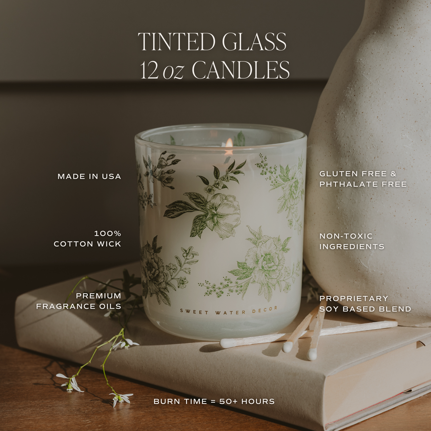 Candle: Green Delft 12 oz Soy Candle