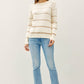 Gradient Width Stripe Sweater: Ivory