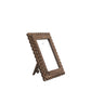 Devanie At Home - Wood scallop photo frame for 5x7 pic, espresso - 17030