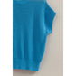 Open-Knit Dolman Sleeve Top: BLACK