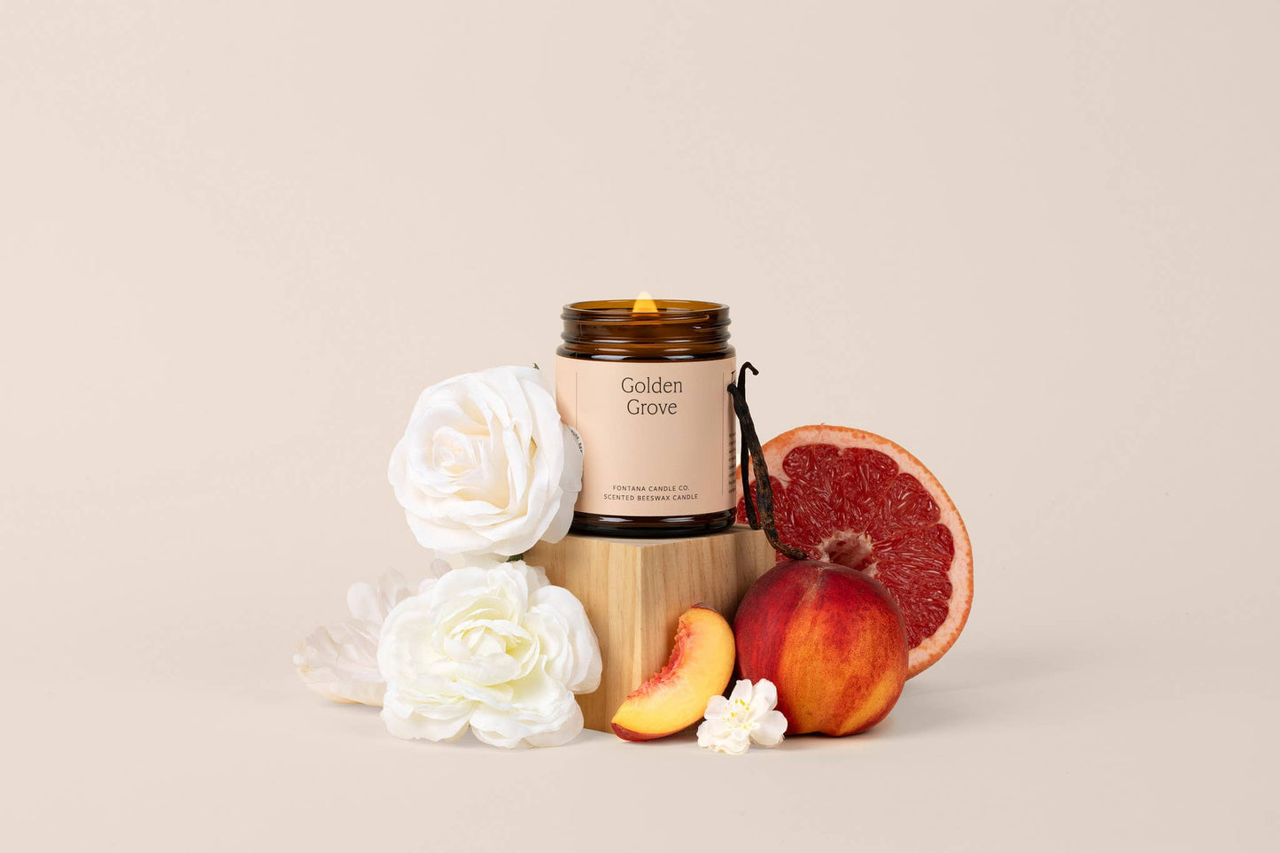 Fontana Candle Co. - Golden Grove Essential Oil Beeswax Jar Candle: Non-Toxic