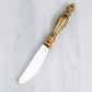 India Handicrafts Inc - Gold Ribbed Spreader - Set of 12