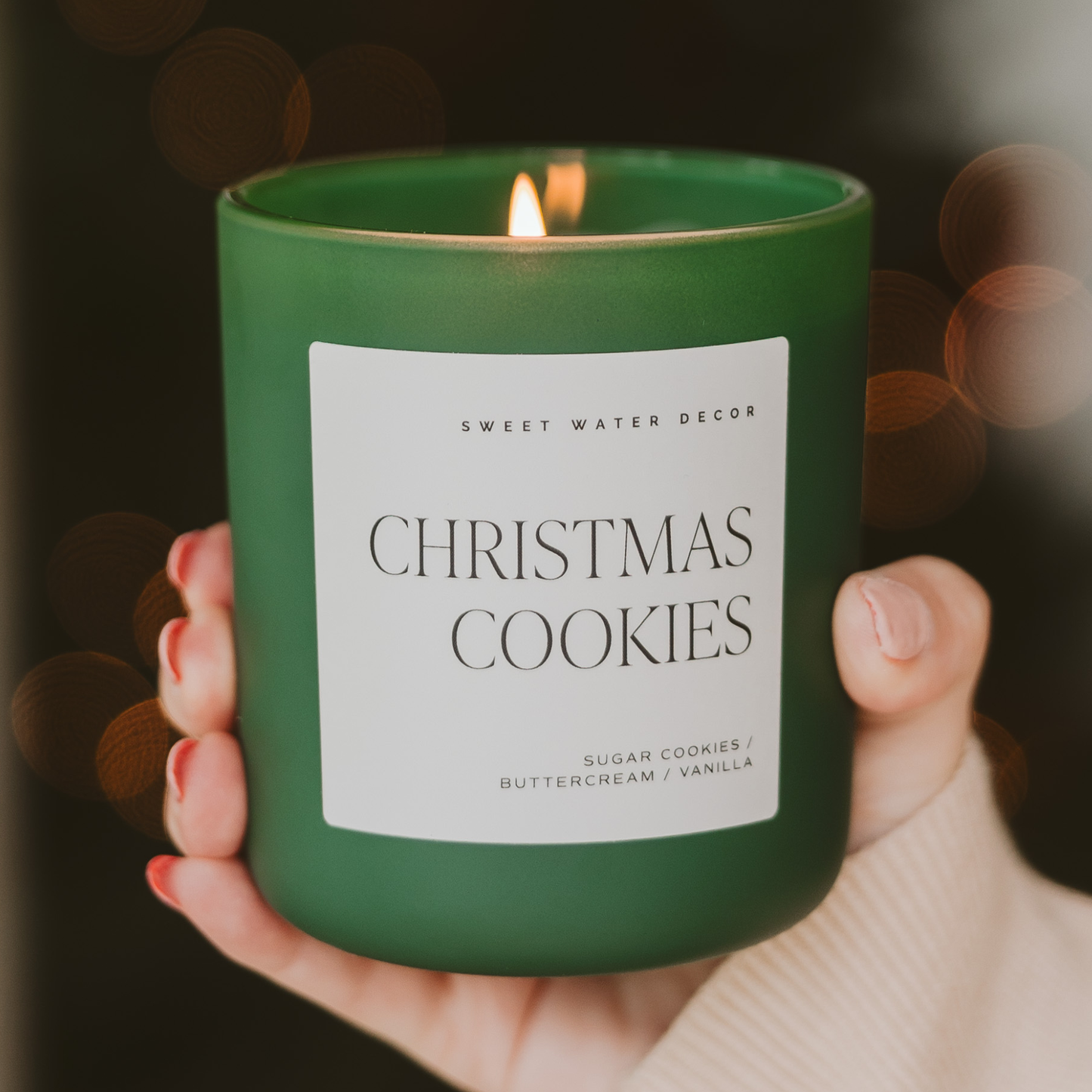 Candle: Christmas Cookies 15 oz Soy Candle, Matte Jar