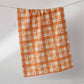 Geometry - Pumpkin Check Tea Towel
