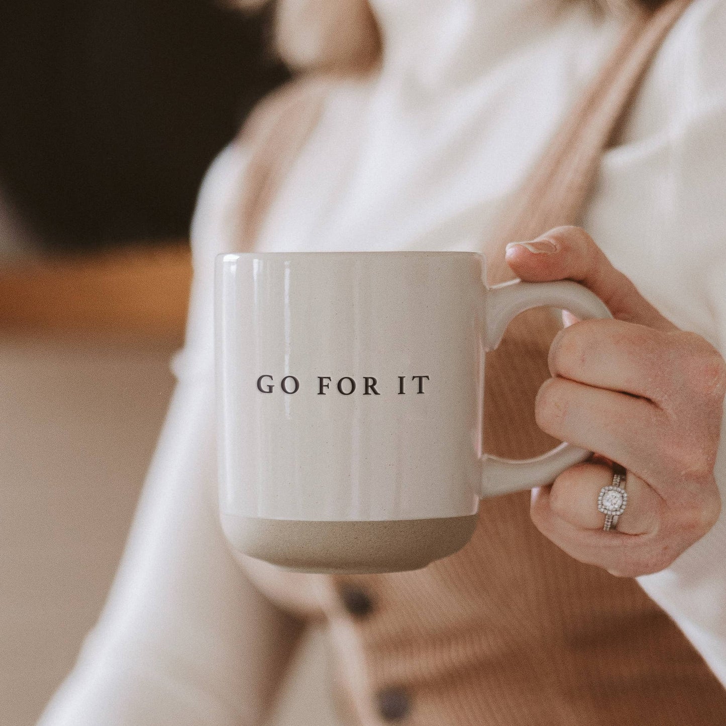 Mug: Go For It Stoneware Coffee Mug