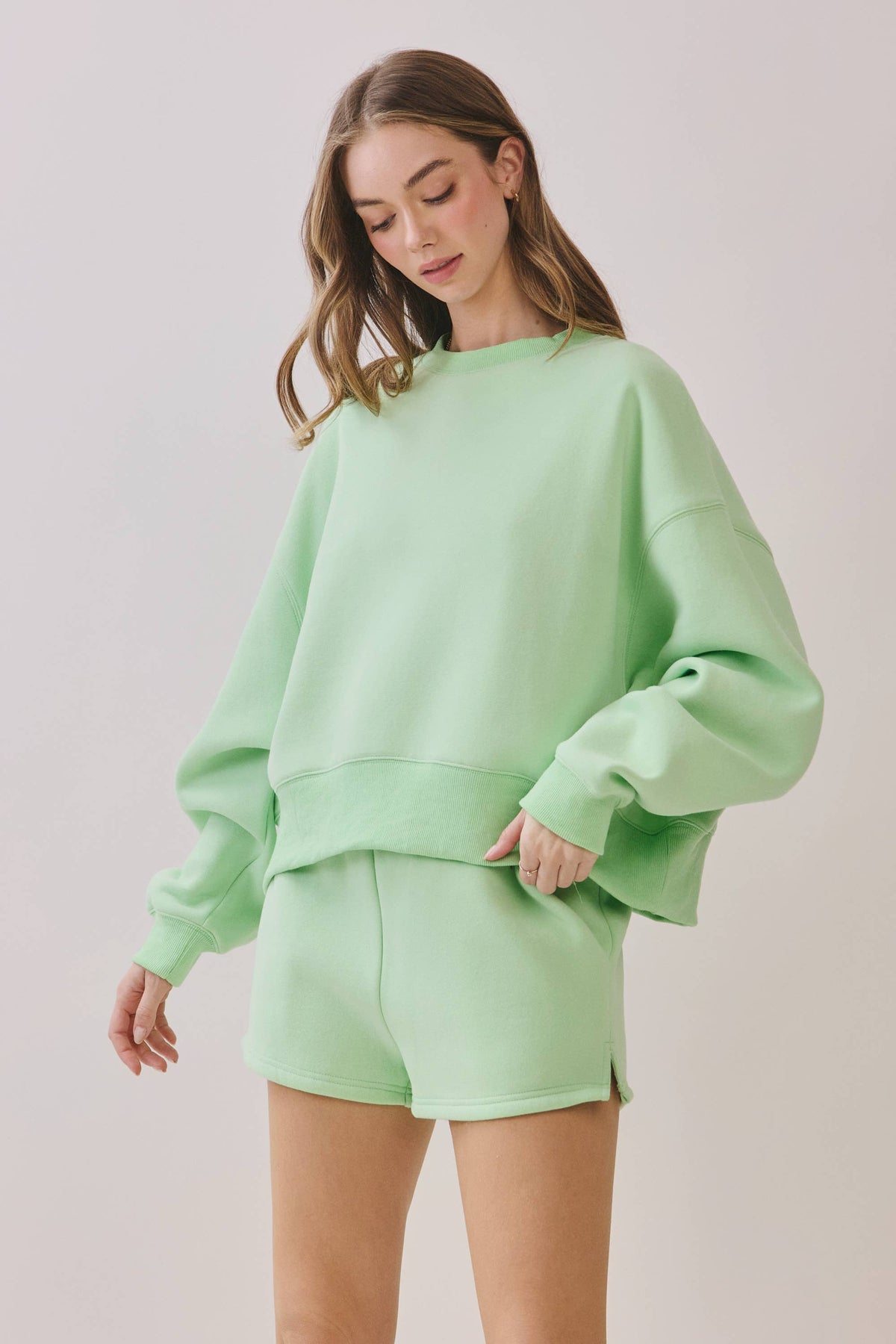 TCEC - CT7976-Dropped Shoulder Sweatshirt : HUNTER GREEN / M