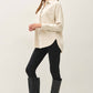 Be Cool - [NEW SHADED]GARMENT-DYE COTTON FLEECE OVERSIZED SHACKET  : ECRU / ML