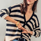 Cozy and Free Striped Cardigan: SKY BLUE/CREAM