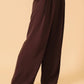 Sunday Edition by LE LIS - HIGH WAIST WIDE LEG PLEATED TROUSERS: ESPRESSO / L
