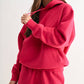 Cotton Blend Drop Shoulder Hoodie: HALOGEN BLUE