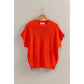 Open-Knit Dolman Sleeve Top: BLACK