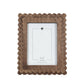 Devanie At Home - Wood scallop photo frame for 5x7 pic, espresso - 17030